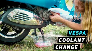 Vespa GTS Coolant Flush / Change Tutorial | Mitch's Scooter Stuff