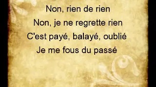 Non, Je Ne Regrette Rien Lyrics   Edith Piaf 360p