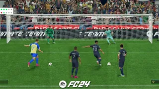 FC 24 | Ronaldo Vs Messi, Mbappé, Neymar | Al-Nassr Vs PSG | final Penalty Shootout | PS5