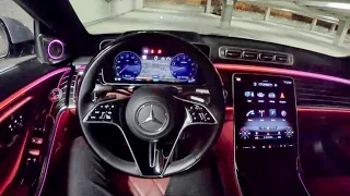 2021 Mercedes-Benz S580 4MATIC - POV First Impressions - Night Drive & Sound System Test