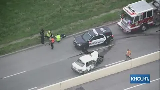 High-speed chase ends in multi-vehicle crash along Gulf Freeway in Clear Lake area