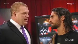 Kane Seth Rollins Backstage Segment  Raw, April 27, 2015