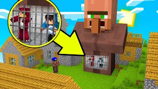 RAPTOR AND ACENIX in the VILLAGES PRISON in MINECRAFT 😂 MINECRAFT ROLEPLAY