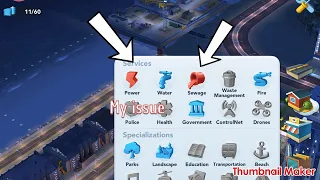 My glitch on my SimCity buildit is once you buldoze road it become sewage and power problem