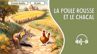 La poule rousse et le chacal [Histoire à écouter pour enfants - 6 min] - Conte et Raconte