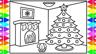 HAPPY HOLIDAYS ❤️💚 How to Draw a Christmas Tree for Kids 🎄Christmas Coloring Pages for Kids