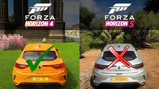 Forza Horizon 4 vs Forza Horizon 5 - Renault Megane RS -  Sound & Speed Comparison