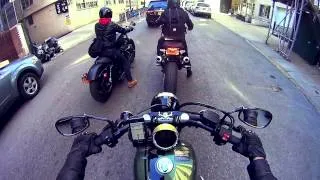 NYC in Yamaha bolt , Harley Davidson Iron 883 and Ducati Monster ..