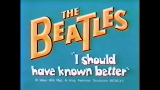 "I SHOULD HAVE KNOWN BETTER" BEATLES CARTOON.