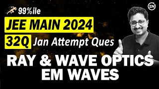 JEE Main 2024 PYQs - Ray Optics Wave Optics EM Waves | Jan Attempt | Eduniti | Mohit Sir