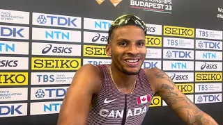 Andre De Grasse after Worlds 2023 final 200m