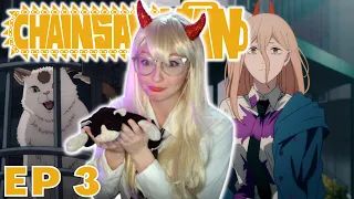 POWER COSPLAY! MEOWY!!! 🥺| Chainsaw Man Episode 3 Reaction