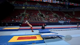 GRIEVE Danielle (CAN) - 2017 Trampoline Worlds, Sofia (BUL) - Qualification Double Mini Routine 1