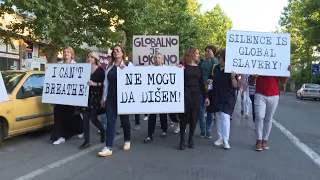 Montenegrins Hold 'I Can't Breathe' Protest March Against Racial Injustice