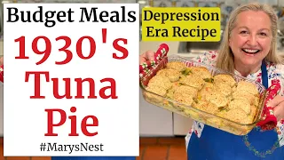Depression Era Tuna Pie Recipe with Cottage Cheese Biscuit Topping