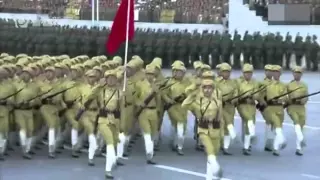 North Korea parade【朝鲜建党70周年阅兵】朝鲜阅兵经典鹅步 令你想起什么