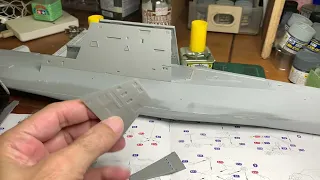 1/350 DDG-1000 Zumwalt Class Destroyer. Snowman model/Takom. kit build. part 1