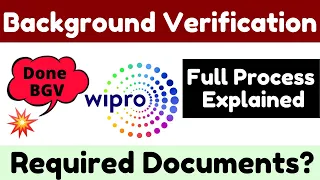 How to do Background Verification for Wipro | Documents Upload for Wipro Background Verification