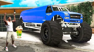 GTA 5 : FRANKLIN UPGRADING SUPER LONGEST MONSTER TRUCK FROM OLD TO GOD LEVEL in GTA 5! (GTA 5 Mods)