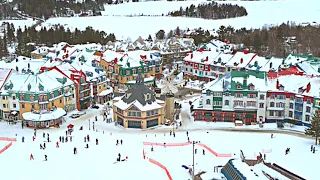 [4K]🇨🇦 Mont-Tremblant: The Most Beautiful Ski Resort⛷️ in North America👍💗 Feb. 2023