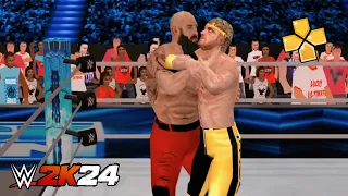 BROWN STROWMAN VS LOGAN PAUL | WWE 2K24 PSP ANDROID GAMEPLAY
