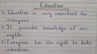 10 Lines On Education | Essay On Education In English | Easy Sentences About Education