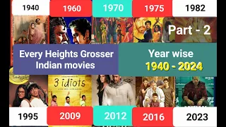 Every Year Heights Grosser Movies Of All Time 1940 - 2024  Part - 2 #bollywoodmovies