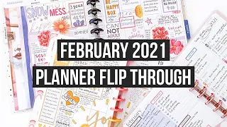 February 2021 Flip Through of all my Happy Planners! | Work, Journal and Catch-all | Big and Classic