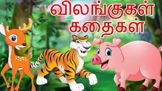 🐘🐈🐘The Brave Pig + The Deer's Disciples | Kids Stories in Tamil with Morals |விலங்குகள் கதைகள் |