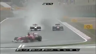 Adrian Sutil overtake on Jaime Alguersuari Chinese GP 2010