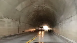 Driving Through the East Side Tunnel, Going-to-the-Sun Road in Glacier National Park September 2021
