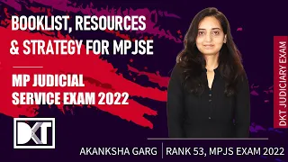 MP Judicial Exam 2022 | Strategy & Resources To Crack MPJSE Exam | By Akanksha Grag, Rank 53 MPJSE