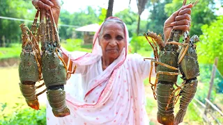 LOBSTAR recipe | King Size Lobstar Masala Curry cooking by our Grandmother and my Mother | villfood