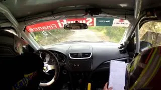 Fernando Rico - Sergio Diaz  Rallye de Noia 2013 Camara interior Suzuki Swift