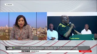 Zuma addresses artists in Johannesburg