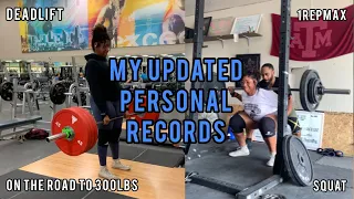 My Updated PR's | On The Road to 300LBS | Squat & Deadlift