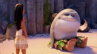 Моана и Мауи Акулья голова Смешной момент мультик Moana Дисней