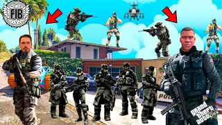 Franklin & Shinchan ONE MAN ARMY Attack POLICE FORCE in GTA 5 | SHINCHAN and CHOP