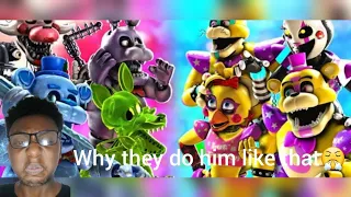 (Sfm Fnaf) Fnaf AR vs Stylized security breach @JulzStudio reaction