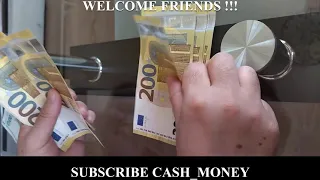 COUNTING MONEY 200 EURO BANKNOTES !!!