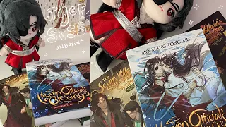 unboxing 📦 hua cheng helped me unbox my SVSSS and TGCF Books (english ver.)! 📚 天官赐福 tianguancifu