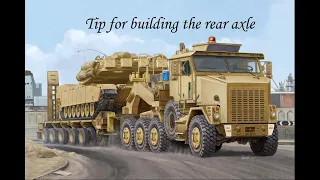 HobbyBoss 1/35 M1070 tractor model kit - tips for building the 'steerable' rear axle
