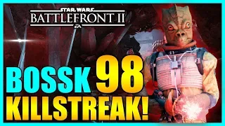 98 Bossk Gameplay/Killstreak - Star Wars Battlefront 2