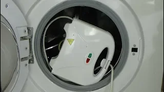 Experiment - test, toaster in a washing machine - sandwich iron broken by centrifuge - movie #98