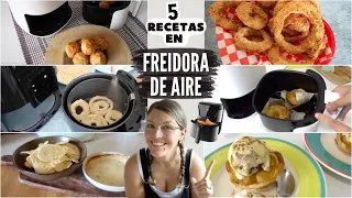 5 Recetas en FREIDORA DE AIRE *Cocinando con AIR FRYER*