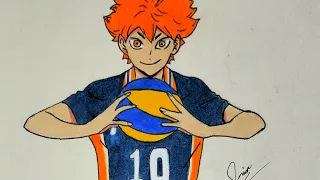 Drawing Hinata Shoyo| Haikyuu |Anime Drawing |Karasuno