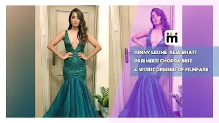 Sunny leone  Alia Bhatt Parineeti Chopra Best and Worst Dressed of Filmfare | Mijaaj Entertainment