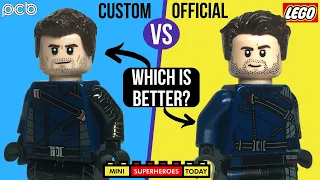 CUSTOM vs OFFICIAL Winter Soldier Minifigure Comparison - Phoenix Customs Review