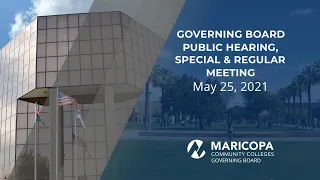 Governing Board Public Hearing, Special & Regular Meeting - May 25, 2021