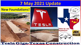 Tesla Gigafactory Texas 7 May 2021 Cyber Truck & Model Y Factory Construction Update (07:25AM)